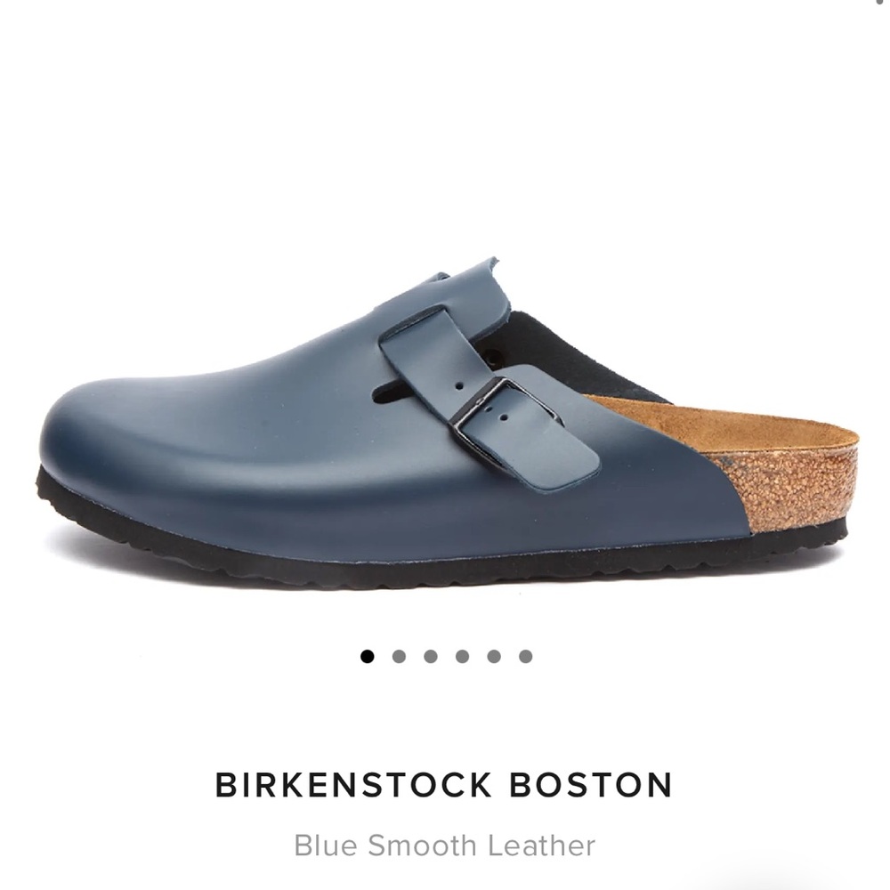 Birkenstock - Boston Blue Smooth Leather Mens Size